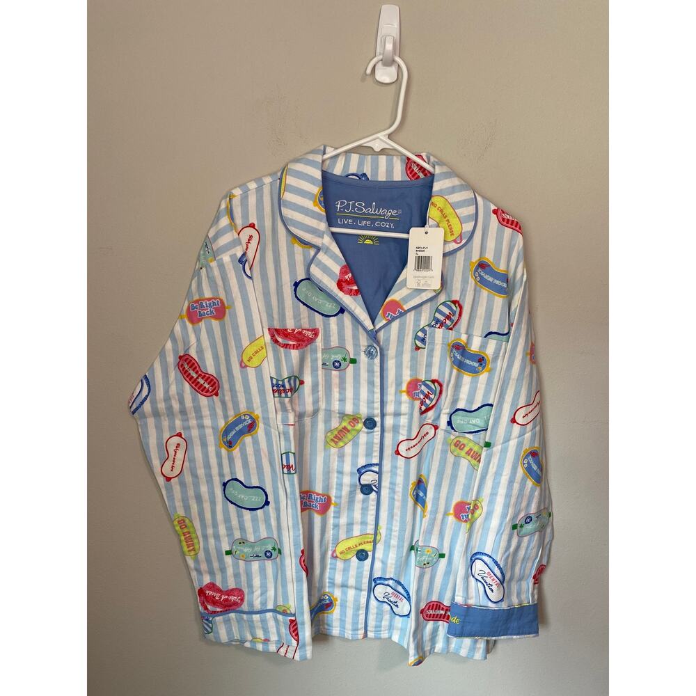 NEW P.J. Salvage Out of Office 3-Piece Flannel Pajama Set Size XL - Picture 3 of 8